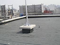 屋上アスファルト防水施工状況画像